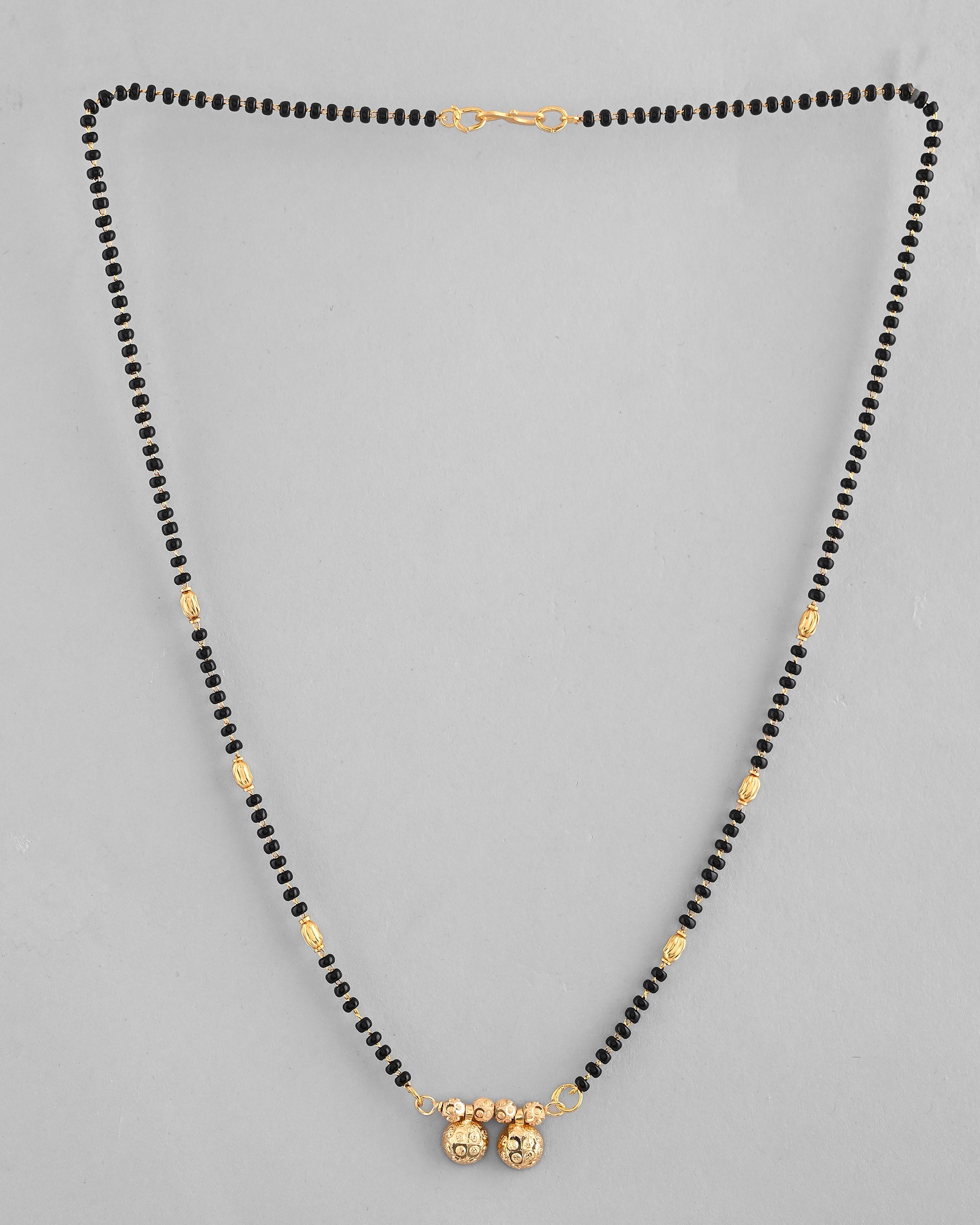 VOJ Gold-Polished Beaded Mangalsutra | Grocsy