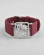 VOJ Silver Plated AD Stone Studded Belt Bracelet | Grocsy