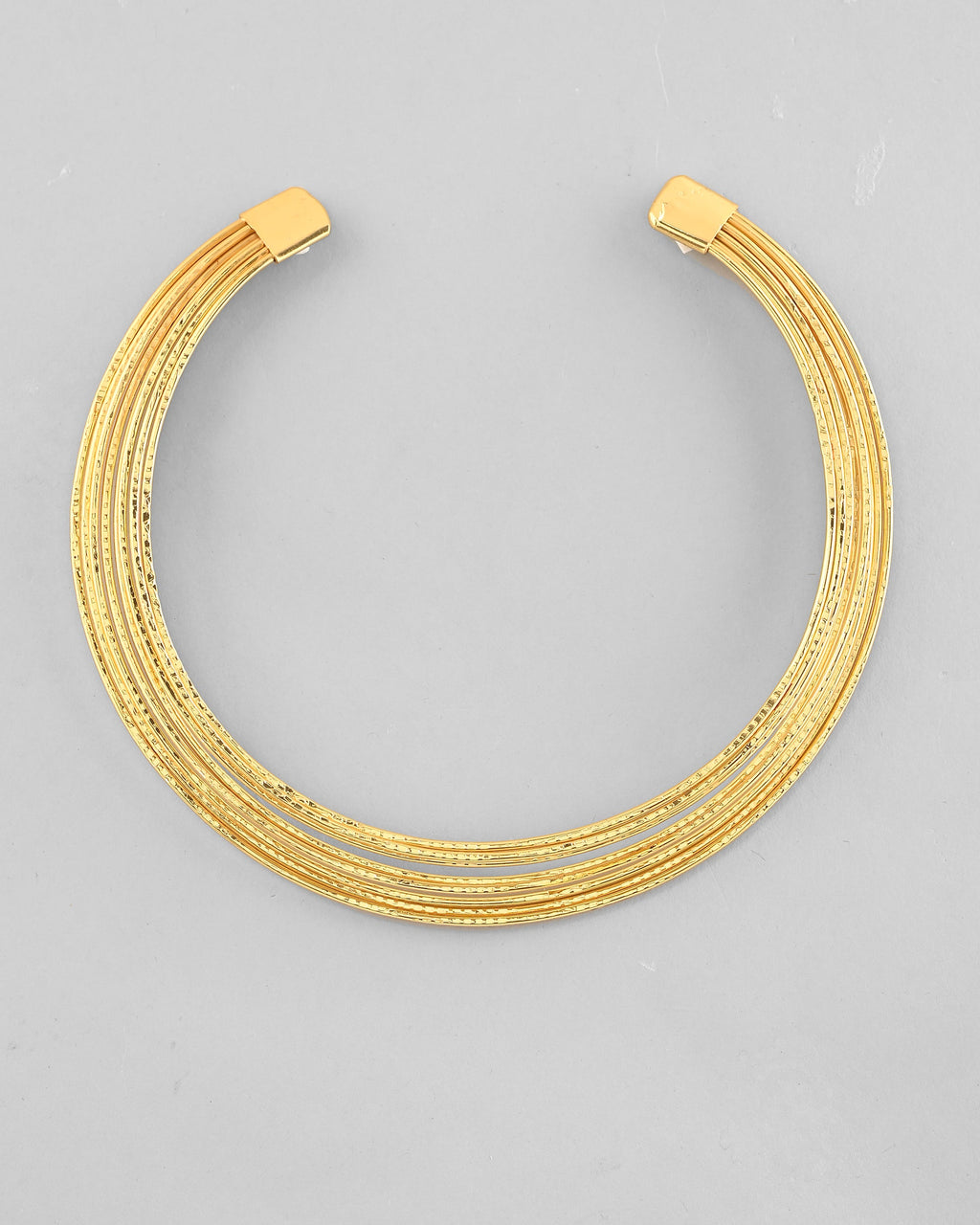 VOJ Gold-Polished Muti Layared Hasli Necklace | Grocsy