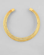 VOJ Gold-Polished Muti Layared Hasli Necklace | Grocsy