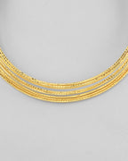 VOJ Gold-Polished Muti Layared Hasli Necklace | Grocsy