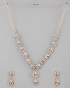 VOJ CZ Stone Studded Gold-Polished Jewellery Set | Grocsy
