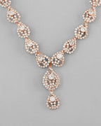 VOJ CZ Stone Studded Gold-Polished Jewellery Set | Grocsy