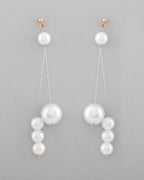 VOJ Pearl Studded Handcrafted Classic Drop Earrings