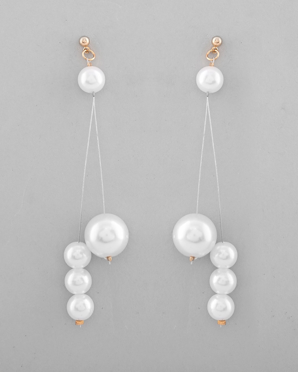 VOJ Pearl Studded Handcrafted Classic Drop Earrings