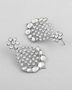 VOJ Silver Plated CZ-Stone Studded Choker Set With Mangtikka | Grocsy