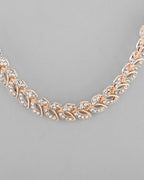 VOJ Gold-Polished CZ-Studded Jewellery Set With Mangtikka | Grocsy