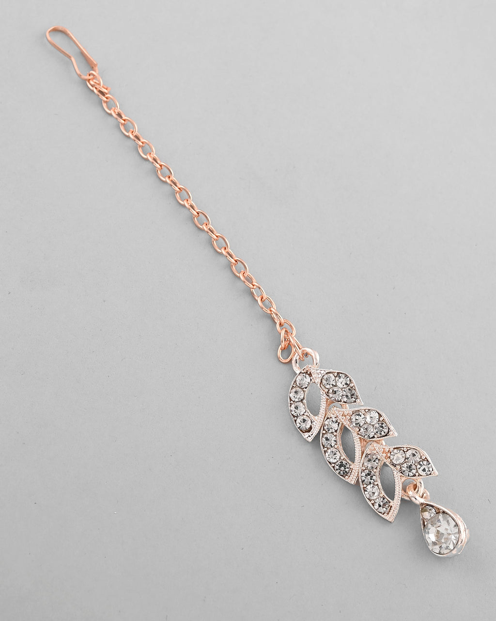 VOJ Gold-Polished CZ-Studded Jewellery Set With Mangtikka | Grocsy