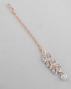 VOJ Gold-Polished CZ-Studded Jewellery Set With Mangtikka | Grocsy