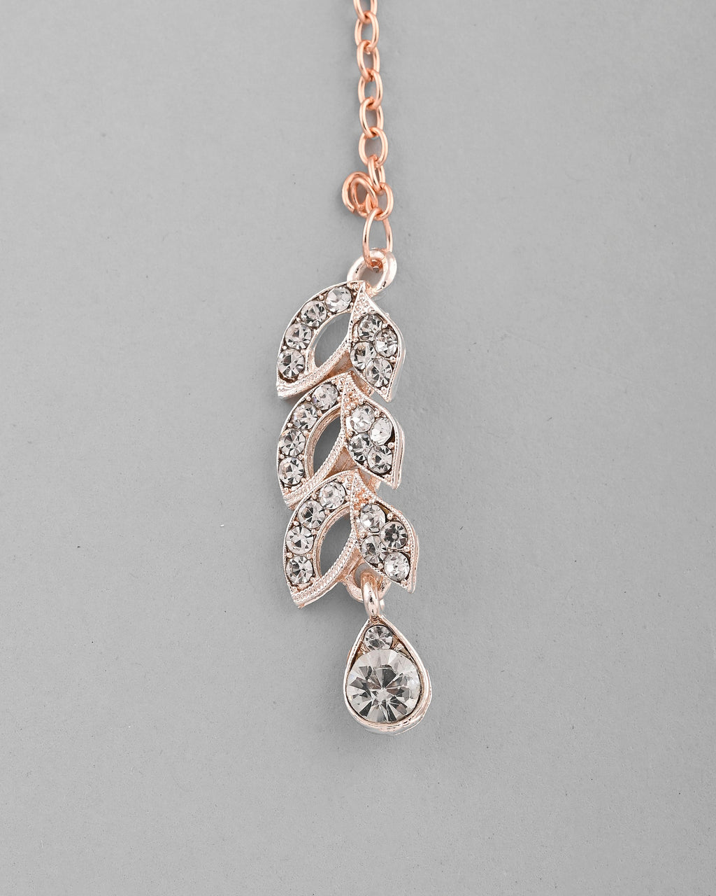 VOJ Gold-Polished CZ-Studded Jewellery Set With Mangtikka | Grocsy