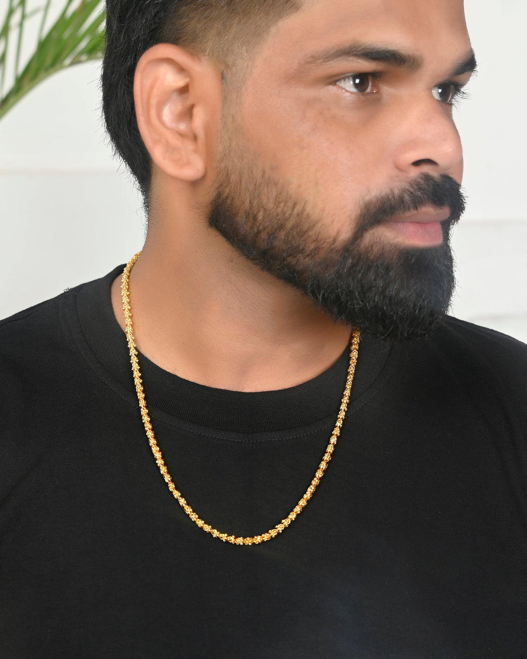 VOJ Gold-Polished EvilEye Men Designer Chain | Grocsy