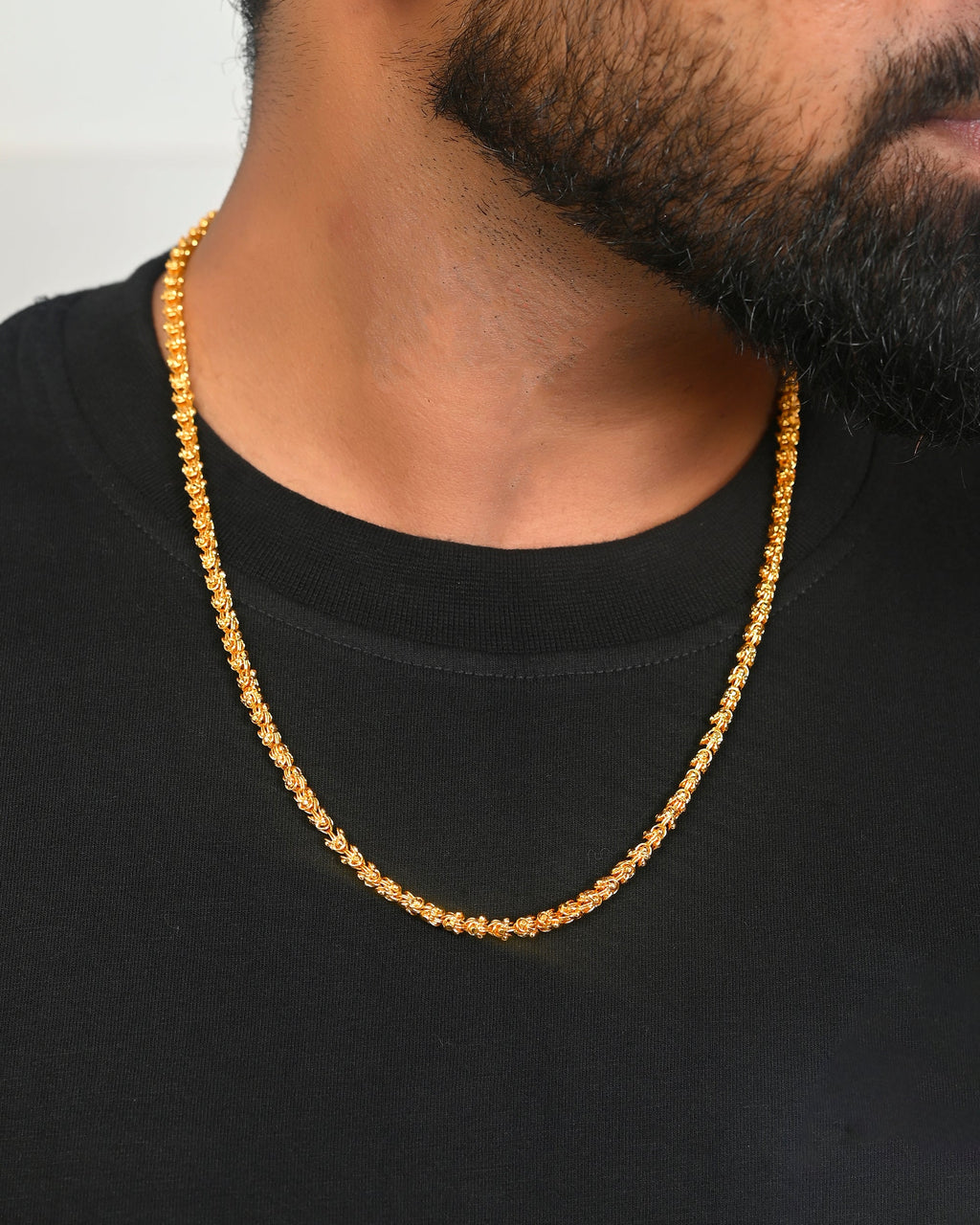 VOJ Gold-Polished EvilEye Men Designer Chain | Grocsy