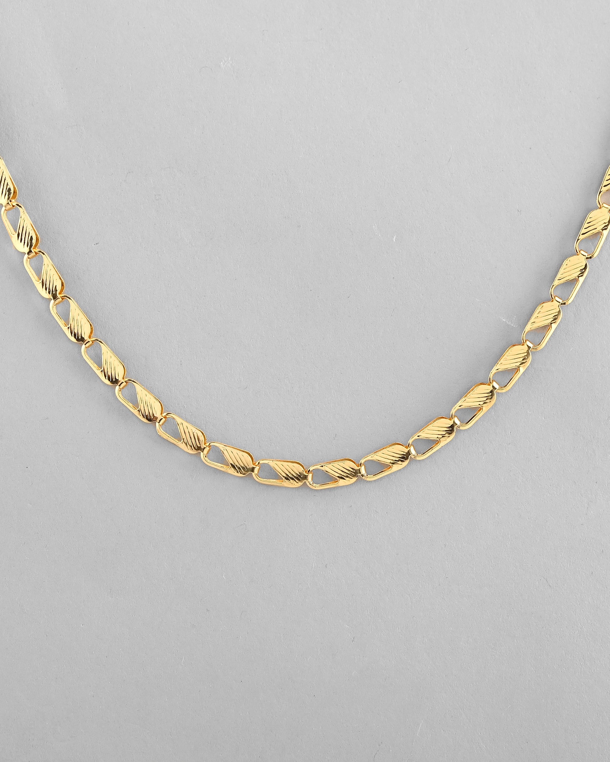 VOJ Gold-Polished Men Designer Chain | Grocsy