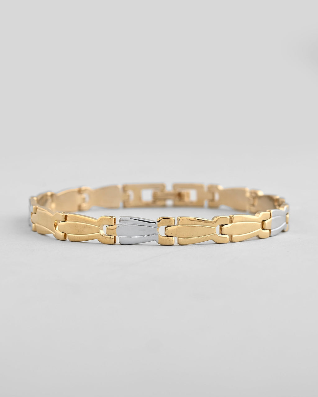 VOJ Gold and Silver Polished Designer Men Bracelet | Grocsy