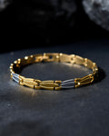 VOJ Gold and Silver Polished Designer Men Bracelet | Grocsy