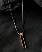 VOJ Silver Plated Men Chain With Rectangular Shaped Pendent | Grocsy