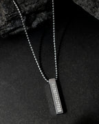 VOJ Silver Plated Men Chain With Rectangular Shaped AD Stone Studded Pendent | Grocsy