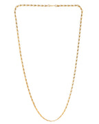 VOJ Gold-Polished Designer Biscuit Shaped Chain For Women | Grocsy