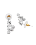VOJ Silver Plated Ad Stone Studded Designer Necklace With Earrings Set | Grocsy