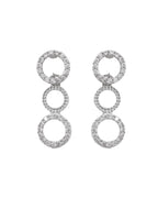 VOJ Silver Plated Ad Stone Studded Round Shaped Necklace And Earrings Set | Grocsy
