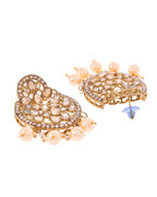 VOJ Gold-Polished Stone Studded Designer Choker With Earrings And Maang Tikka Set | Grocsy