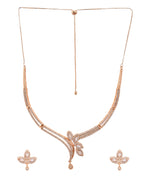 VOJ Gold-Polished Designer Ad Studded Jewellery Set | Grocsy