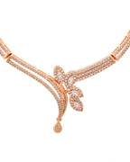 VOJ Gold-Polished Designer Ad Studded Jewellery Set | Grocsy