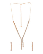 VOJ Gold-Polished Ad Stone Studded Circular Jewellery Set | Grocsy