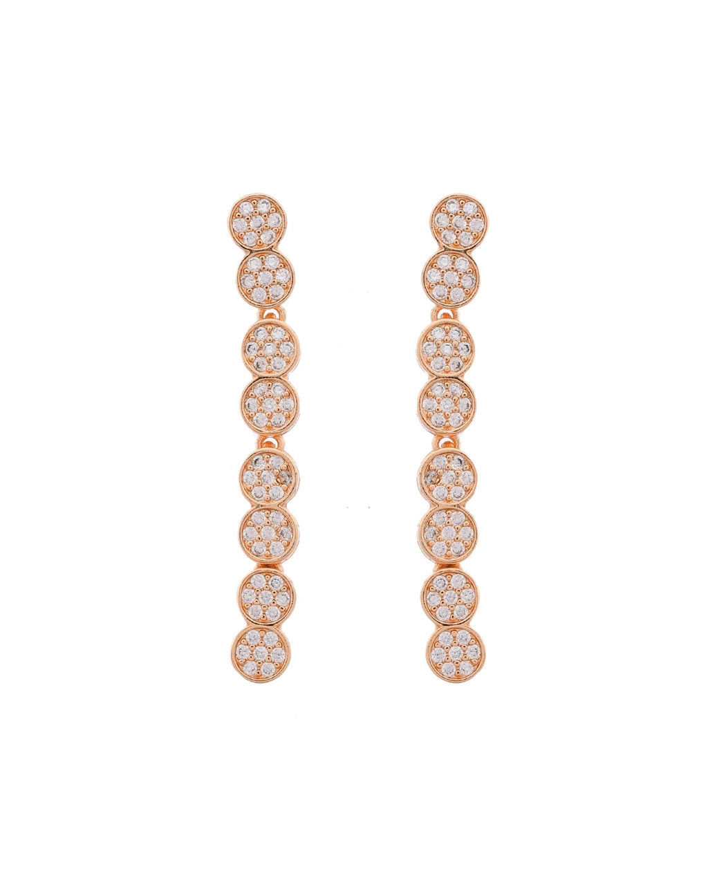 VOJ Gold-Polished Ad Stone Studded Circular Jewellery Set | Grocsy