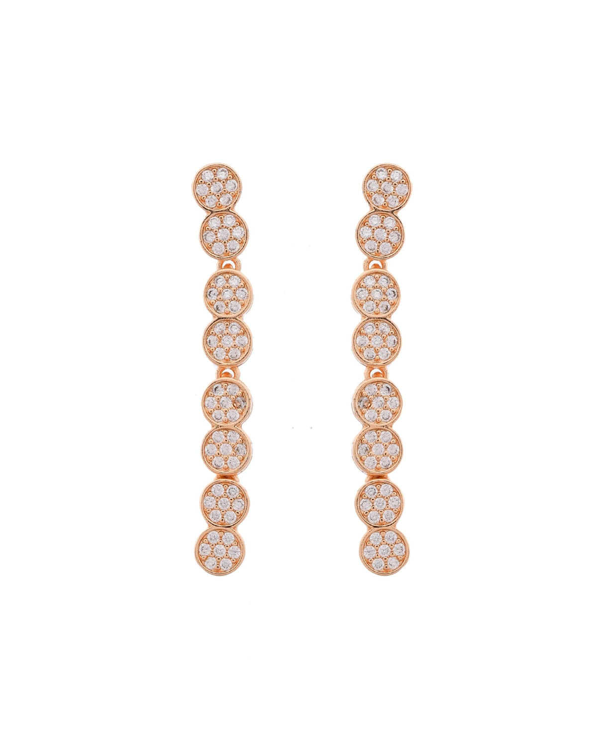 VOJ Gold-Polished Ad Stone Studded Circular Jewellery Set | Grocsy