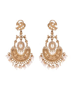 VOJ Copper Plated Designer Long Drop Earrings