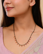 VOJ Gold-Polished Ad Studded Drop Shaped Mangalsutra | Grocsy