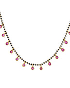 VOJ Gold-Polished Ad Studded Drop Shaped Mangalsutra | Grocsy