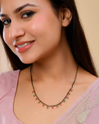 VOJ Gold-Polished Ad Studded Drop Shaped Mangalsutra | Grocsy