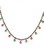 VOJ Gold-Polished Ad Studded Drop Shaped Mangalsutra | Grocsy