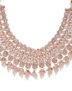 VOJ Gold-Polished Stone Studded Choker Jewellery Set With Maang Tikka | Grocsy