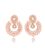 VOJ Gold-Polished Stone And White Beaded Choker Jewellery Set With Maang Tikka | Grocsy