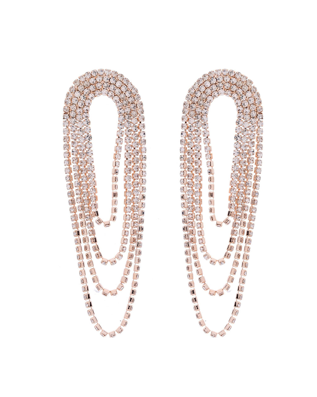 VOJ Gold-Polished Stone Studded Necklace With Earrings Set | Grocsy