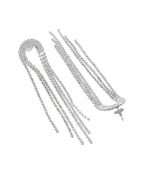 VOJ Silver-Plated Crystals Stone Studded Contemporary Drop Earrings | Grocsy