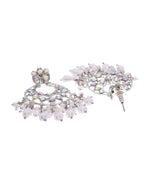 VOJ Silver Plated Stone Studded Studs Earrings | Grocsy