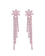 VOJ Gold-Polished Contemporary Drop Earrings