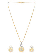 VOJ Dual Toned Ad-Studded Crown Chain Set | Grocsy