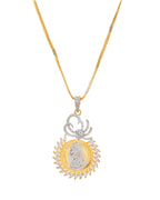 VOJ Dual Toned Ad-Studded Crown Chain Set | Grocsy