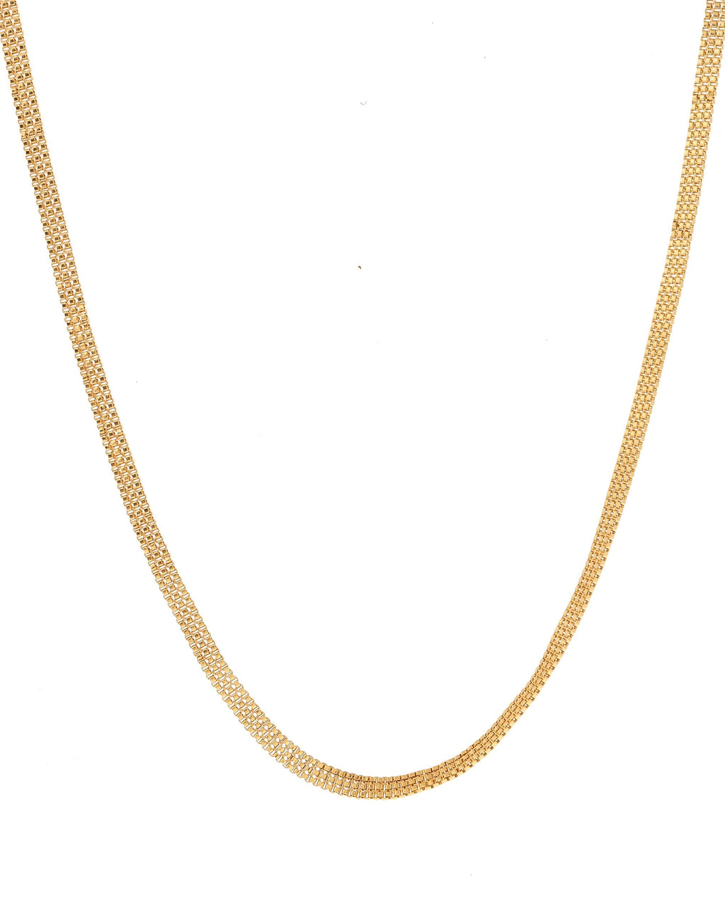 VOJ Gold-Polished Designer Box Men Chain | Grocsy