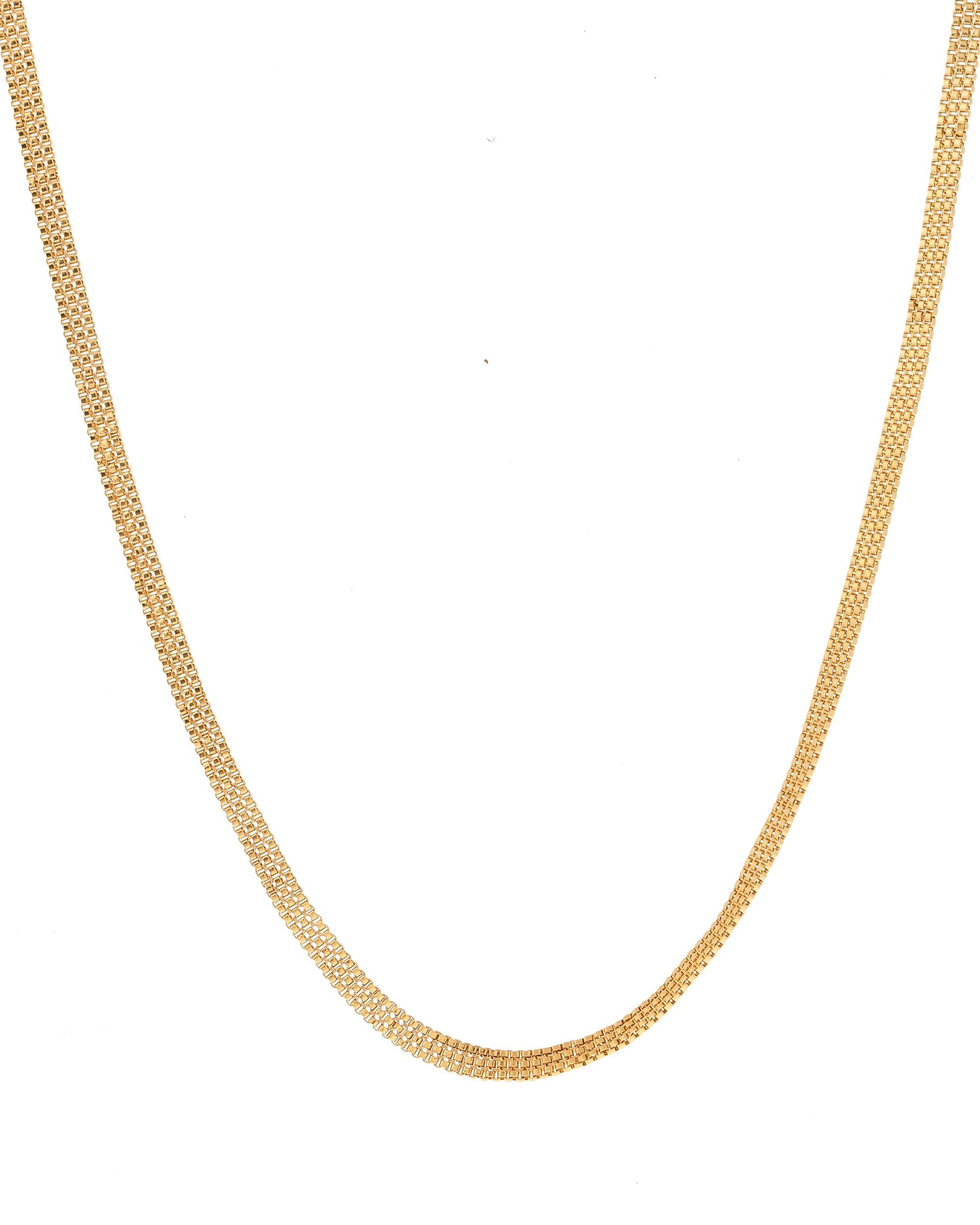 VOJ Gold-Polished Designer Box Men Chain | Grocsy