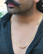 VOJ Gold-Polished Designer Box Men Chain | Grocsy