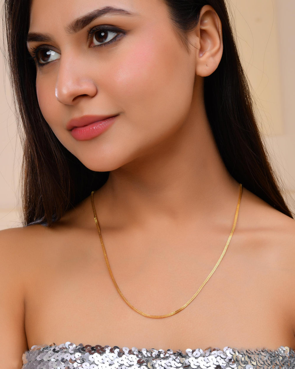 VOJ Gold-Polished Designer Box Women Chain | Grocsy