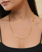 VOJ Gold-Polished Designer Oval Women Chain | Grocsy