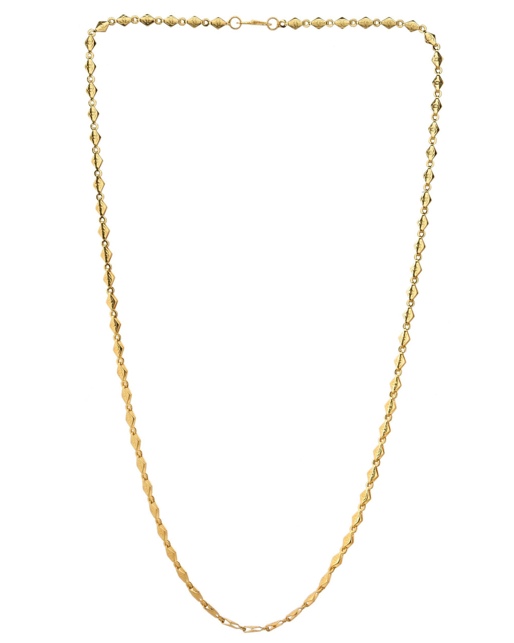 VOJ Gold-Polished Designer Oval Women Chain | Grocsy