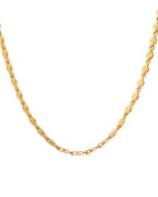 VOJ Gold-Polished Designer Oval Women Chain | Grocsy